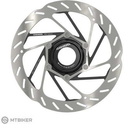 Sram AM DB Rotor Centerlock HS2 160mm Rounded - Steal 16 cm