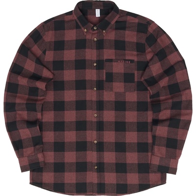Mazine Мъжка риза с копчета Mazine Checked Flannel Shirt - Eggplant / Black Melange (033-2775-0213)