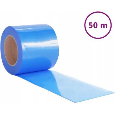 SHUMEE Závěs do dveří 200 mm × 1,6 mm 50 m PVC, modrý