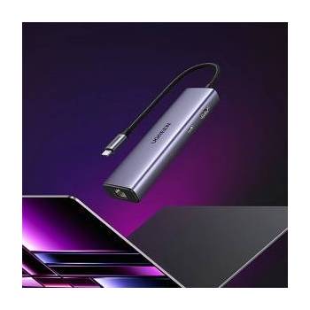 UGREEN CM512 adapter USB-C / 3x USB A 3.0, HDMI, RJ45, PD