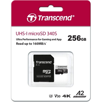 Image 1 of Transcend microSDXC 256GB C10/UHS-I/U3/A2 TS256GUSD340S