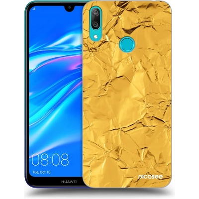 Púzdro Picasee silikónové Huawei Y7 2019 - Gold čiré