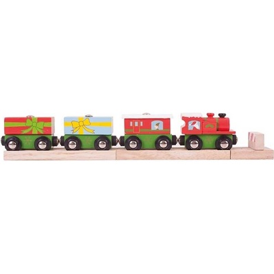 Bigjigs Rail Vianočný vlak + 3 koľaje