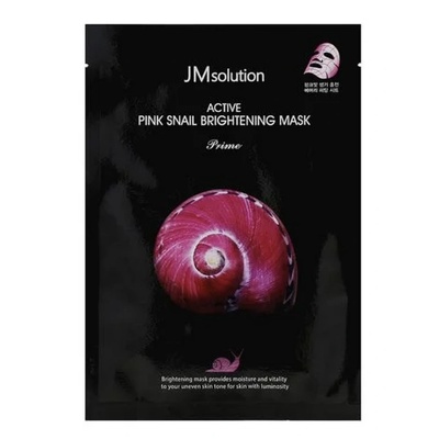 JMsolution Active Pink Snail Brightening Mask Prime - Изсветляваща маска за лице с охлюв 1бр. /30мл