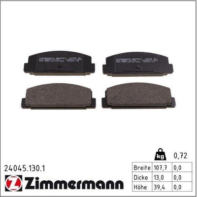 Sada brzdových destiček, kotoučová brzda ZIMMERMANN 24045.130.1