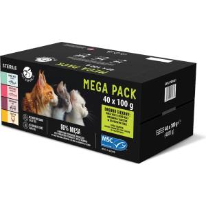 Pet Republic PetRepublic MegaPack Adult - мокра храна за котки след стерилизация, 40 x 100 г
