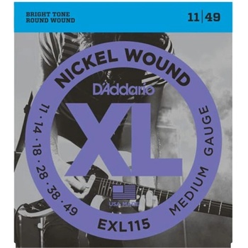 D'Addario EXL115, Струни за електрическа китара 11-49 (EXL115)