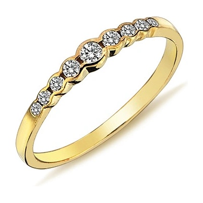 Lillian Vassago Zlatý prsten zdobený zirkony LLV98 GR055Y