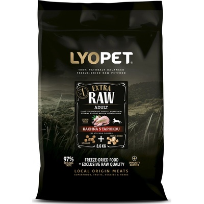Lyopet RAW kachna bezobilné 10,8 kg
