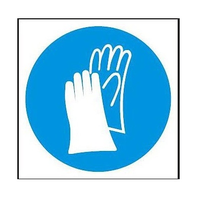 Symbol rukavice 148x148mm - samolepka
