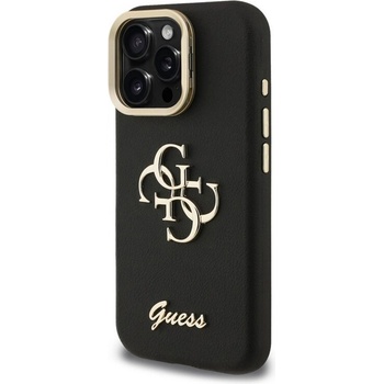 GUESS Калъф GUESS за iPhone 16 Pro, PU Grained 4G Logo Stand Camera Frame, GUHCP16LPCS4GSK (GUHCP16LPCS4GSK)