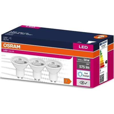 Osram SADA 3x LED Žiarovka PAR16 GU10/6,9W/230V 6500K Osram P225654