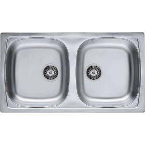 Alveus Basic - Мивка 78x44 см, от неръждаема стомана 1049434 (1049434) Мивка за вграждане