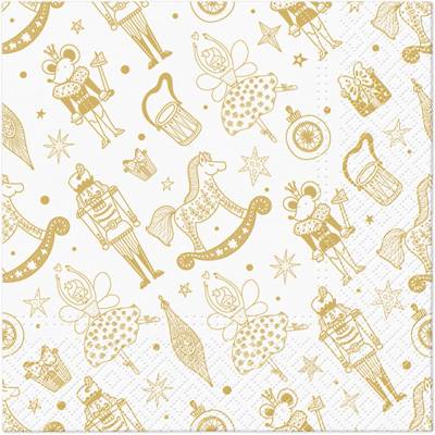 PAW Obrúsky TaT 33x33cm Golden Nutcracker