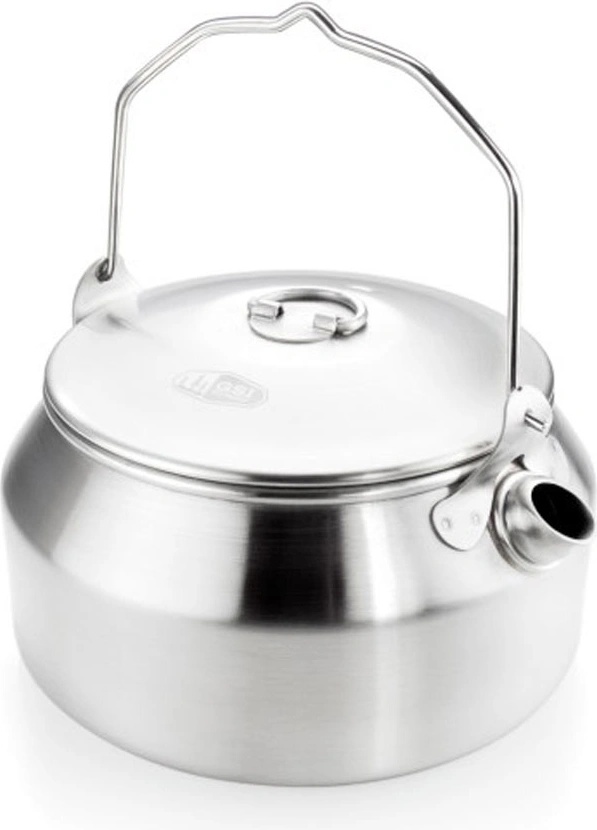 gsi outdoors glacier stainless 1 quart tea kettle kettle, Size: One size fitting lid that locks in heat for fast boiling GSI Glacier Stainless Tea Kettle