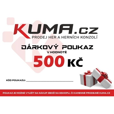 Kuma Dárkový poukaz v hodnotě 500.- Kč