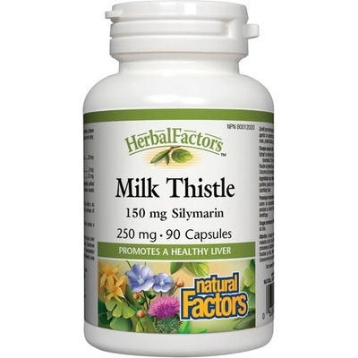 Natural Factors Milk Thistle / Бял трън, 250 mg, 90 капсули Natural Factors (4181 NF)