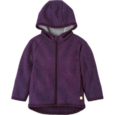 disana Детско вълнено яке disana Kid's Walk-Jacke Zipp Wool jacket - Aubergine - размер 98/104 (EU) (703-6090-0113)