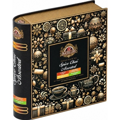Basilur Christmas Spice Chai Book Assorted 32 x 2 g