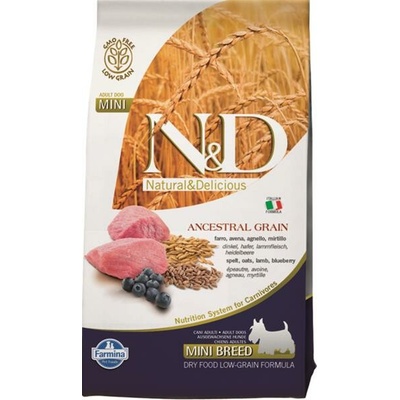 N&D Ancestral Grain Dog LG Lamb Spelt Oats & Blueberry Adult Mini 0,8 kg