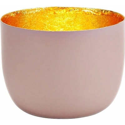 Nefertitis Dekorativní kovový svícen na čajové svíčky šedohnědý 10 cm NF30023 - 8 x 10 cm