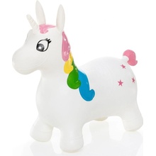 Zopa skákacie nafukovacie zvieratko Skippy unicorn white