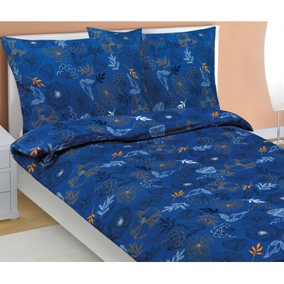Bellatex obliečky krep Louka modrá tmavá 140x220 70x90