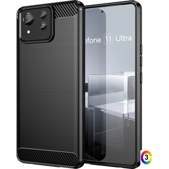 Image 1 of ASUS Zenfone 11 Ultra 5G Удароустойчив Carbon Fiber Калъф и Протектор
