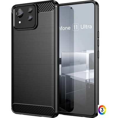ASUS Zenfone 11 Ultra 5G Удароустойчив Carbon Fiber Калъф и Протектор