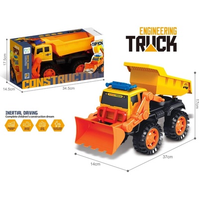 Armtoys ДЕТСКИ КАМИОН САМОСВАЛ С ГРЕБЛО В КУТИЯ 37 СМ