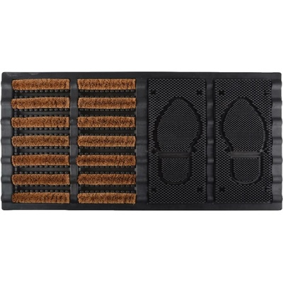 ESSCHERT DESIGN BEST FOR BOOTS s kokosovým vláknem a místem pro boty černá s přírodní 60 x 40 cm