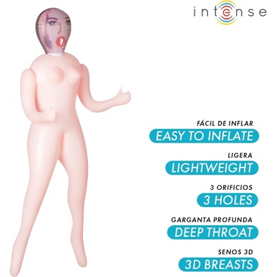 Надуваема кукла с три отвора и гърди, 145см. - Intense Dolls Monique (D-244839)