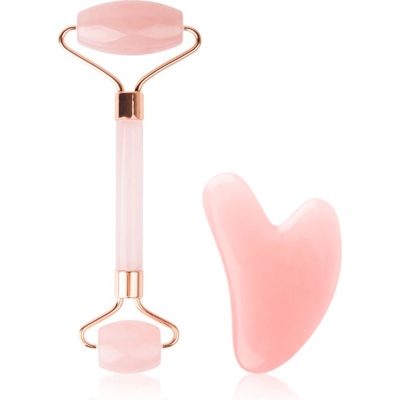 Brushworks Resin Rose Roller & Gua Sha комплект за грижа за лице