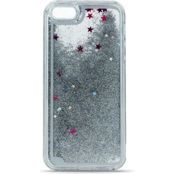 Samsung Силиконов калъф кейс Glitter за Samsung A70 с течен гел, сребърен