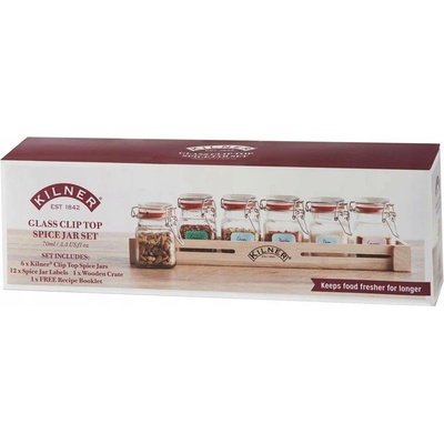 Kilner Sada sklenic v krabičce s etiketami 70 ml 6 ks