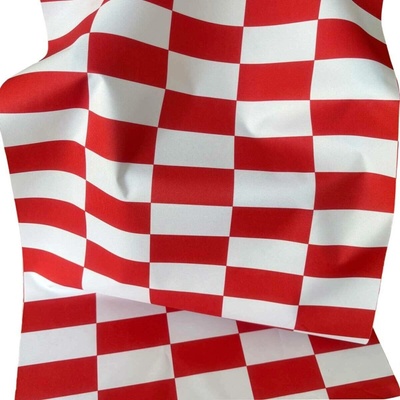 Venkovní látka Pergola (Oxford), 200 g/m², šíře 160 cm, bílo-červená šachovnice 5x10 cm