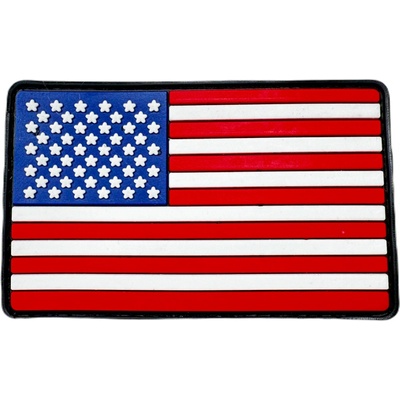 Plastové 3D patche 3D gumová nášivka VLAJKA USA - Farebná
