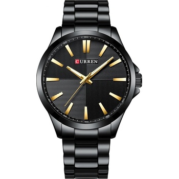 Curren Мъжки часовник Curren Hytelic, Неръждаема стомана, Кварцов, Черен/Златист (CURREN-8322-BLACK-GOLD)