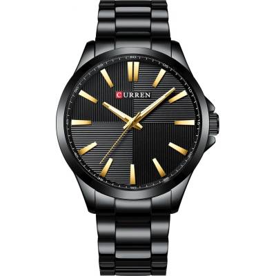 Curren Мъжки часовник Curren Hytelic, Неръждаема стомана, Кварцов, Черен/Златист (CURREN-8322-BLACK-GOLD)