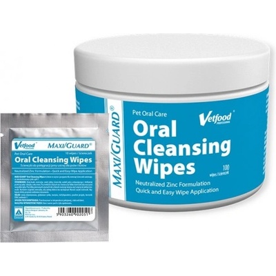 VetFood Maxi Guard Oral Cleansing Wipes - почистващи кърпички за уста за кучета и котки, 10 бр - Полша