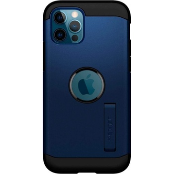 Spigen Tough Armor Case - хибриден кейс с най-висока степен на защита за iPhone 12, iPhone 12 Pro (тъмнсин)