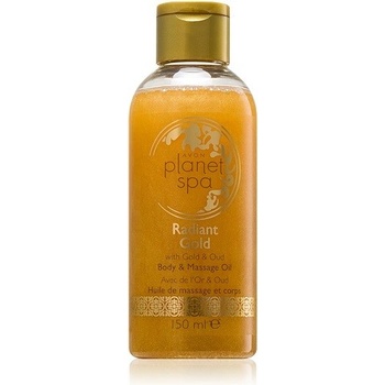 Avon Planet Spa Radiant Gold rozjasňující třpytivý tělový a masážní olej With Gold and Oud 150 ml