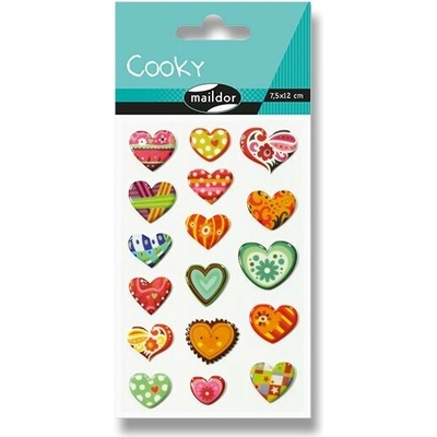 Maildor Samolepky 3D Cooky Srdce