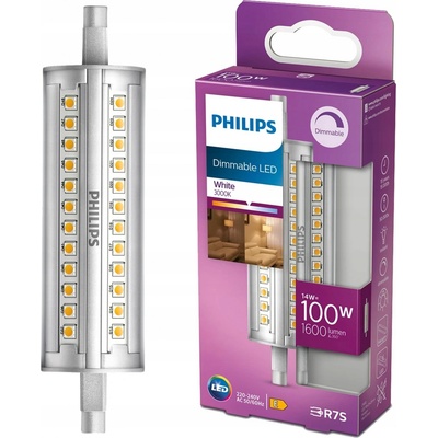 Philips LED R7S 118 mm 14 W 100 W, 3000 K, stmievateľná