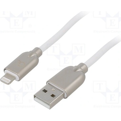 Gembird CC-USB2R-AMLM-2M-W USB 2.0; vidlice Apple Lightning,USB A, 2m