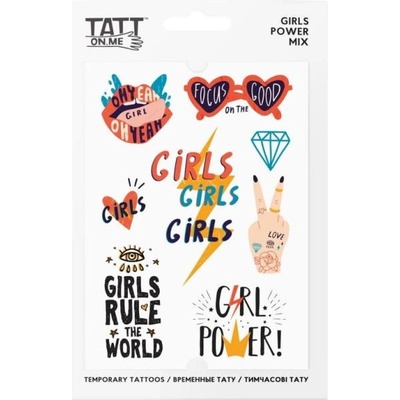 TATTonMe Водоустойчиви временни татуировки за момичета Girls Power микс