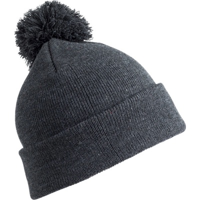 Result Headwear Čepice s bambulí RC 028J, dětská COT28028J07699-grey Šedá