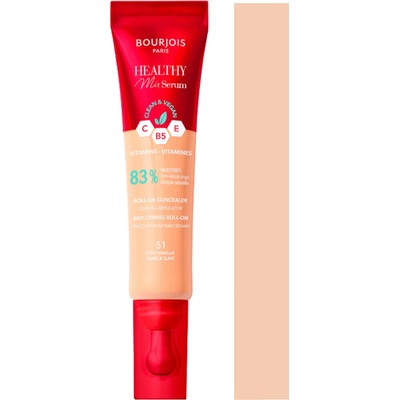 Bourjois Paris Healthy Mix Serum Clean & Vegan Roll-on Concealer korektor se silou očního séra 51 Light Vanilla 13 ml
