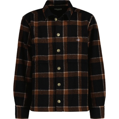 Gant Checked Shield Overshirt čierna