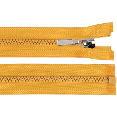 Prima-obchod Kostěný zip No 5 délka 50 cm s ozdobným jezdcem, barva 123 hořčicová